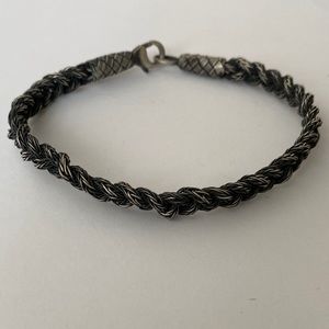 Unisex 925 silver handmade bracelet stunning 6mm wire